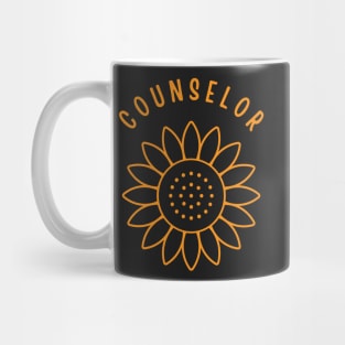 Minimalist sunflower counselor back to school Counselor Mug